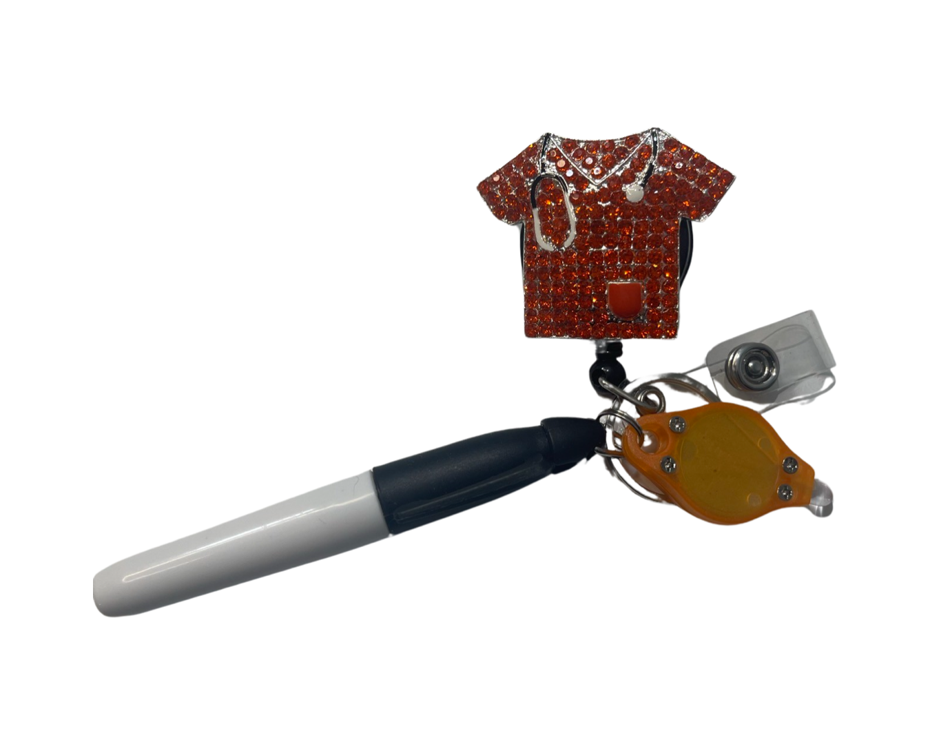 BR-18 Orange Rhinestone Top