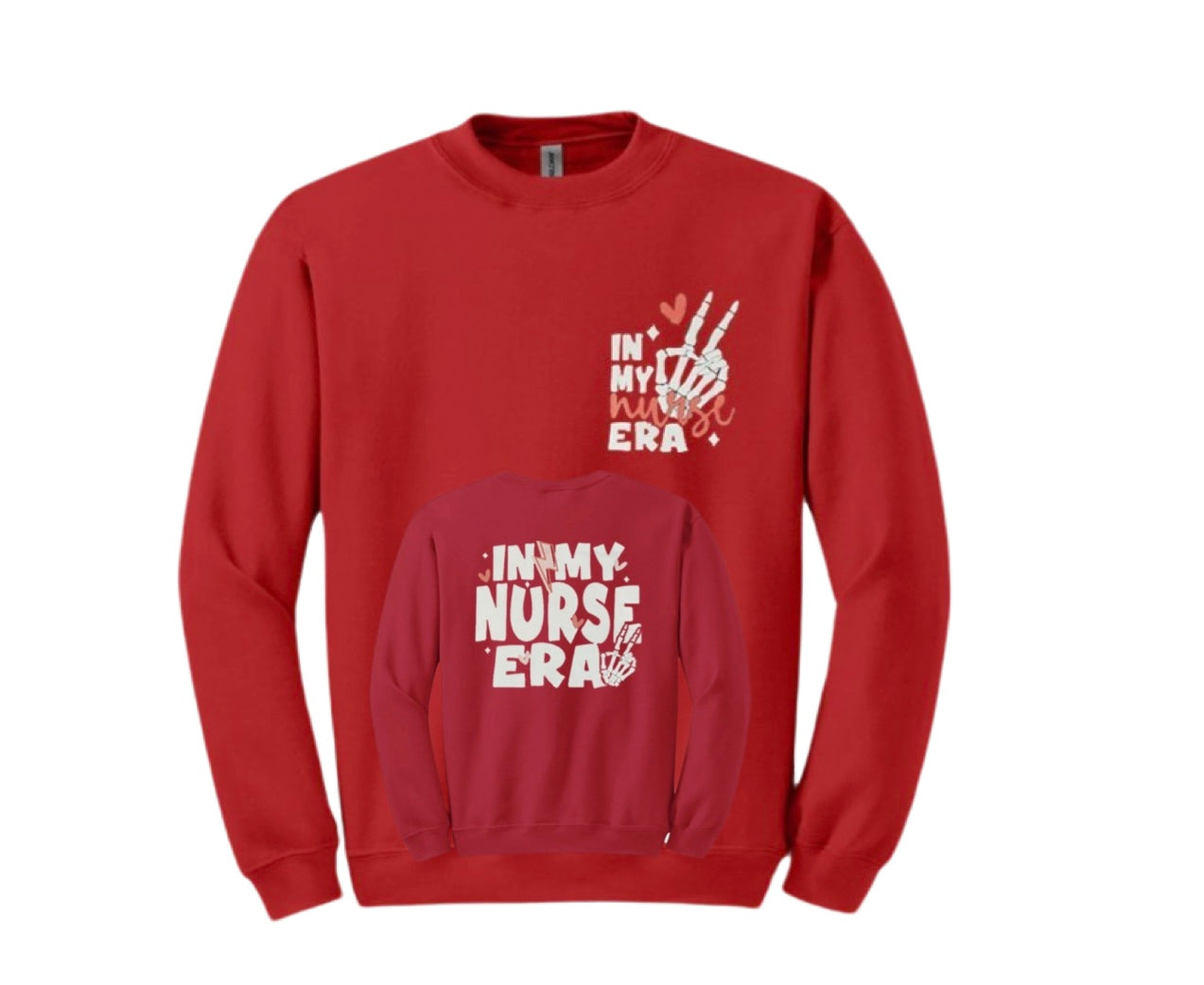 "In My Nurse Era" Front & Back Unisex Shirt or Crew