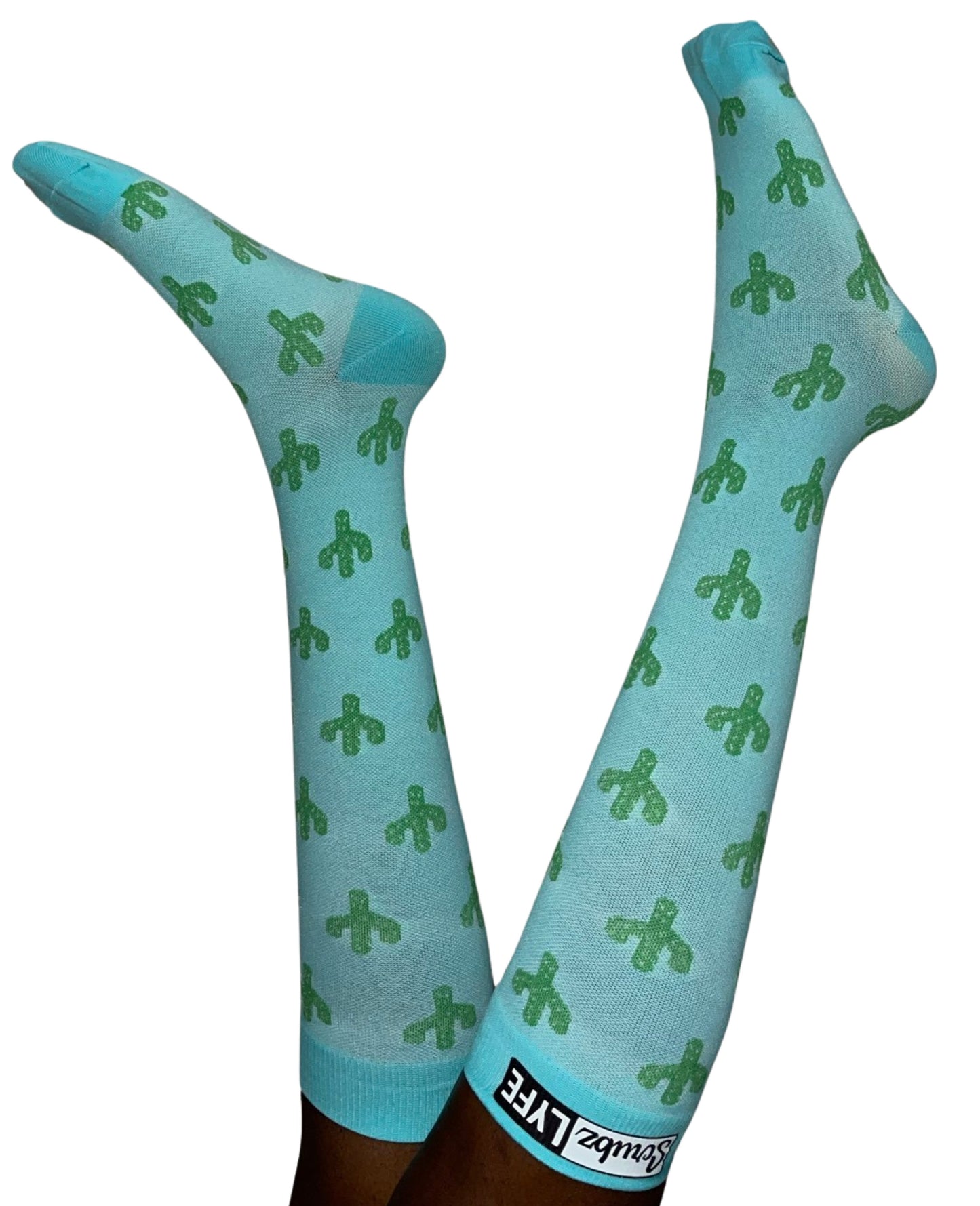 S-56 Cactus teal sock