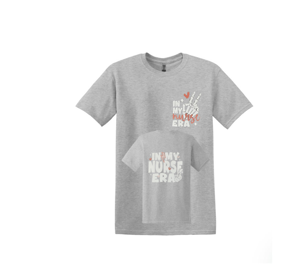 "In My Nurse Era" Front & Back Unisex Shirt or Crew