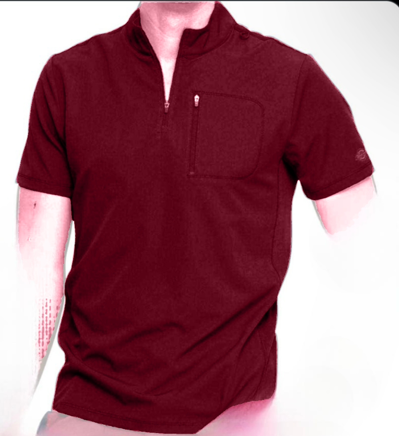 Men Half Zip Front Pocket