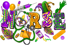 T-187 Mardi Gras Nurse