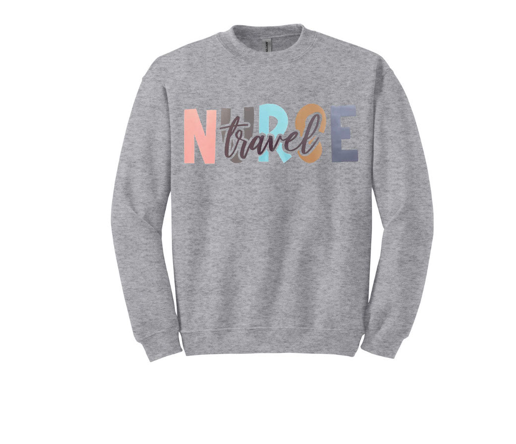 Travel Nurse Unisex Shirt or Crew