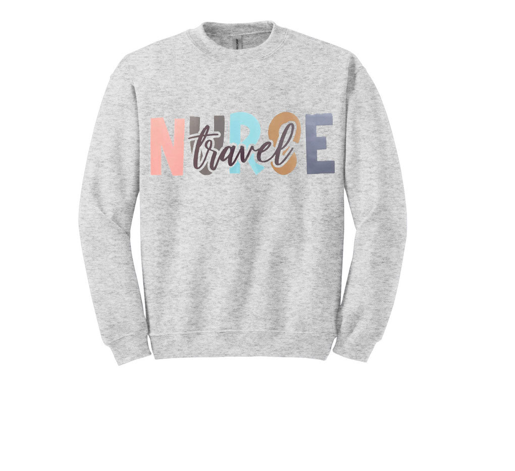 Travel Nurse Unisex Shirt or Crew