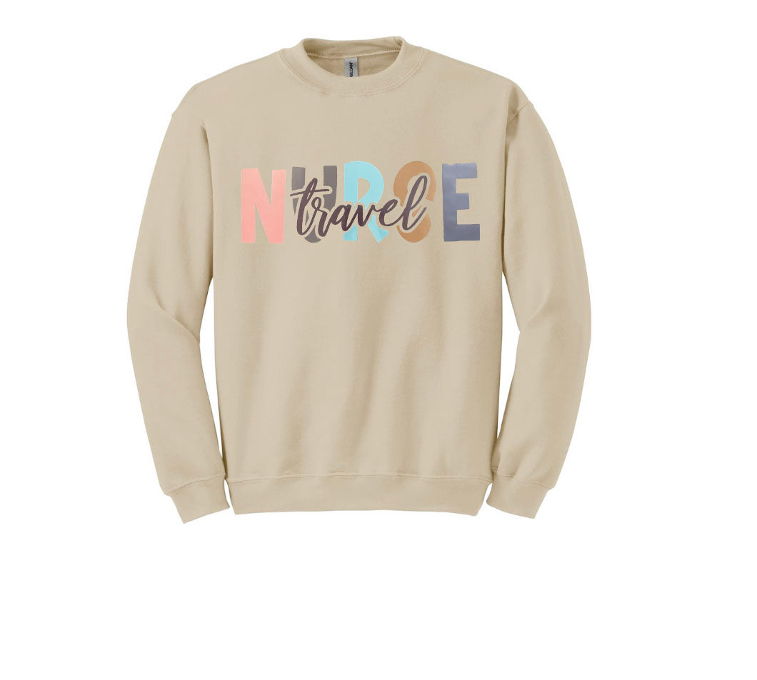 Travel Nurse Unisex Shirt or Crew