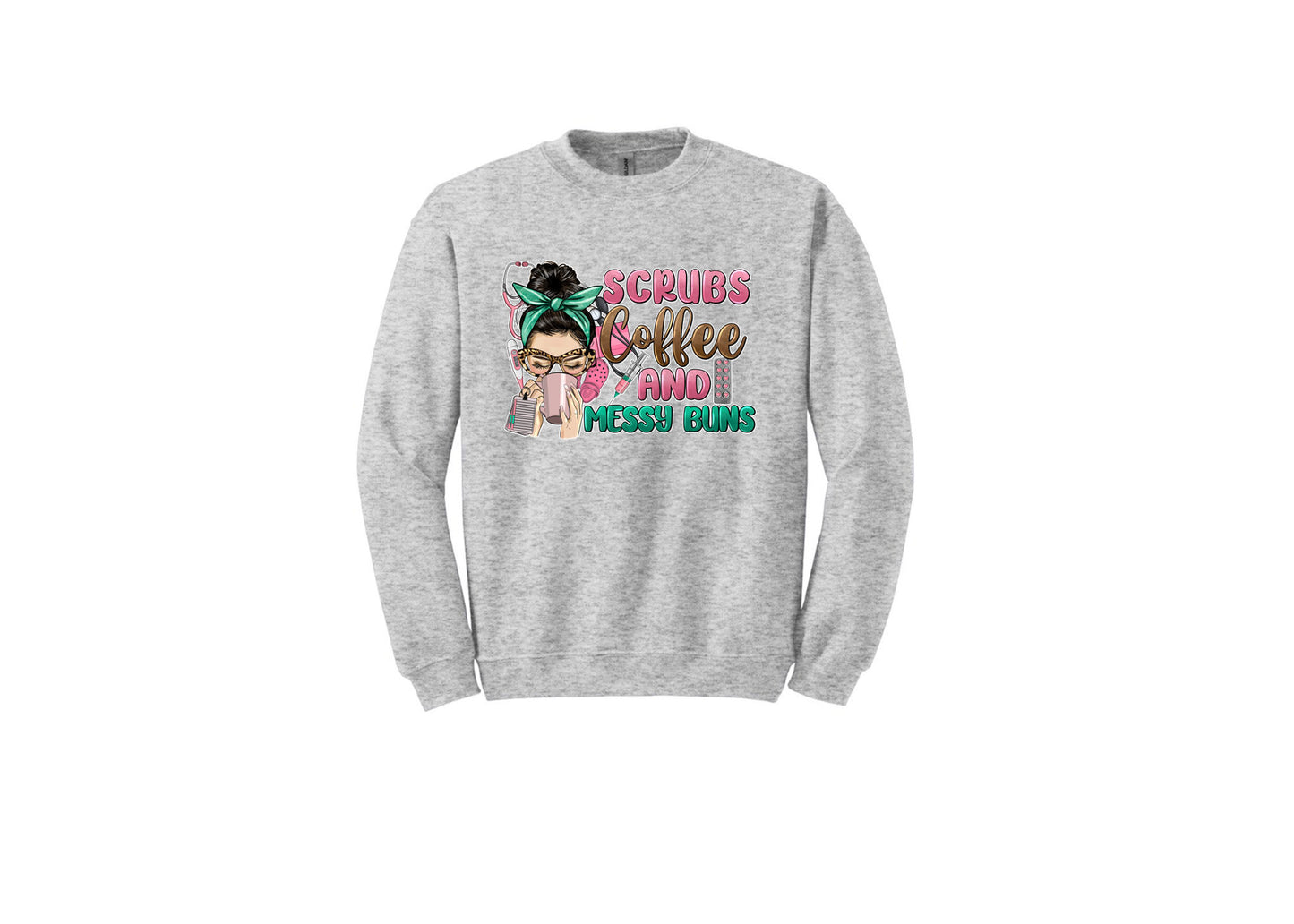 Coffee & Messy Bun Unisex Shirt or Crew