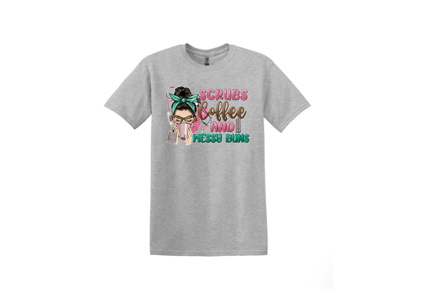 Coffee & Messy Bun Unisex Shirt or Crew