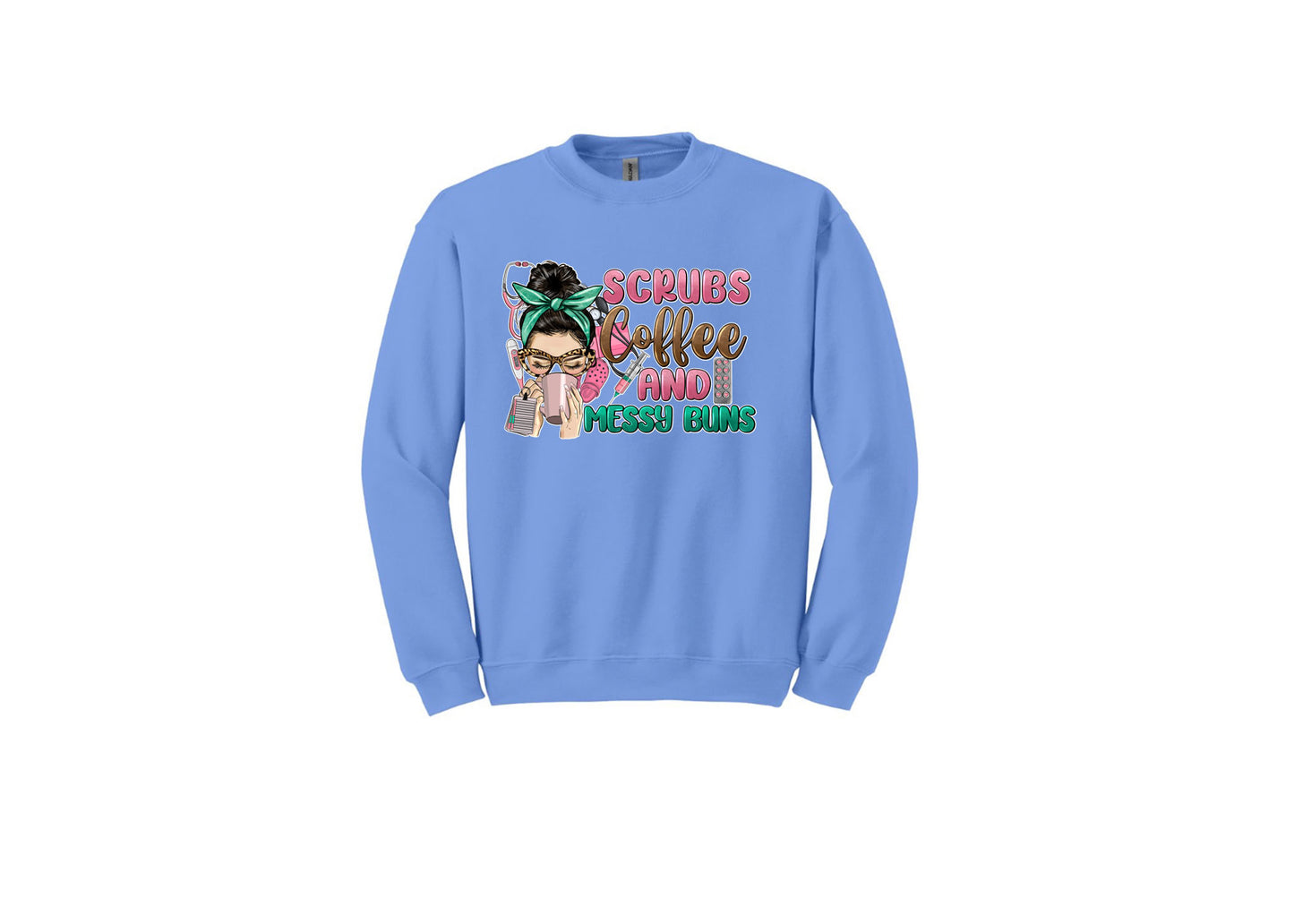 Coffee & Messy Bun Unisex Shirt or Crew