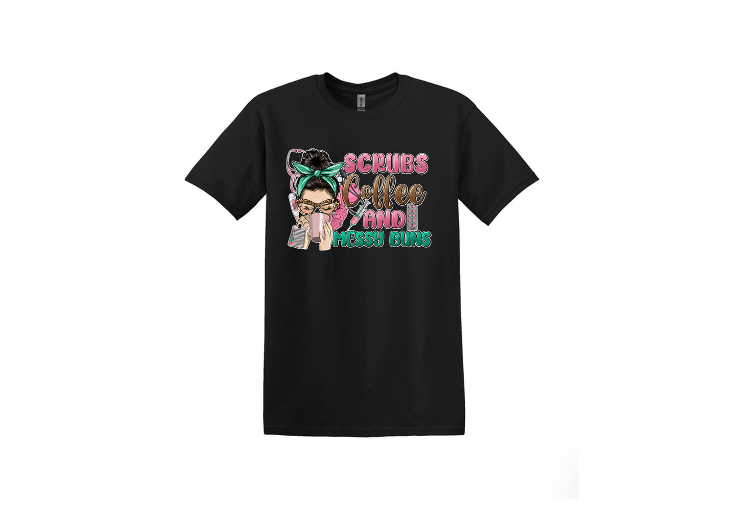 Coffee & Messy Bun Unisex Shirt or Crew