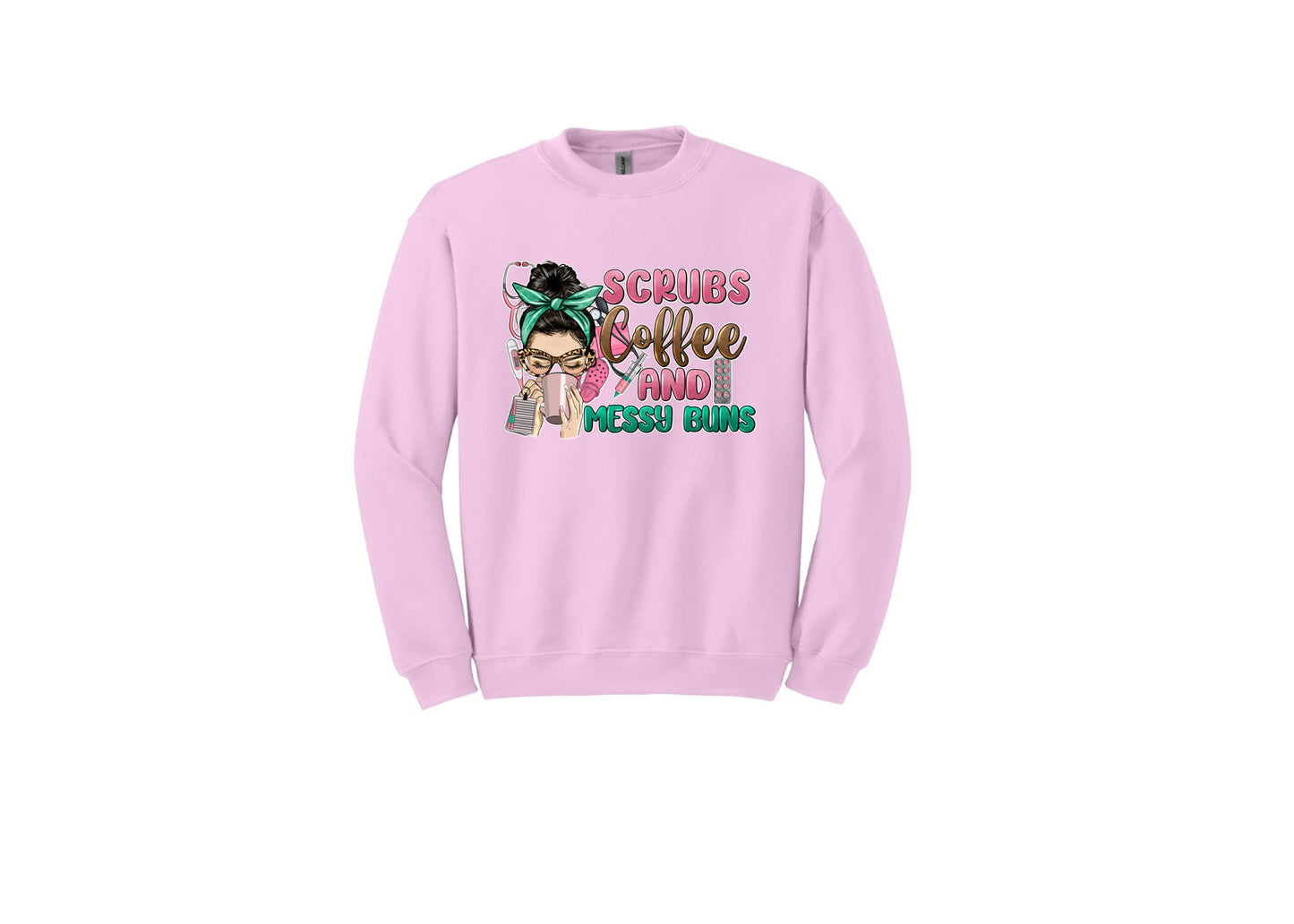 Coffee & Messy Bun Unisex Shirt or Crew