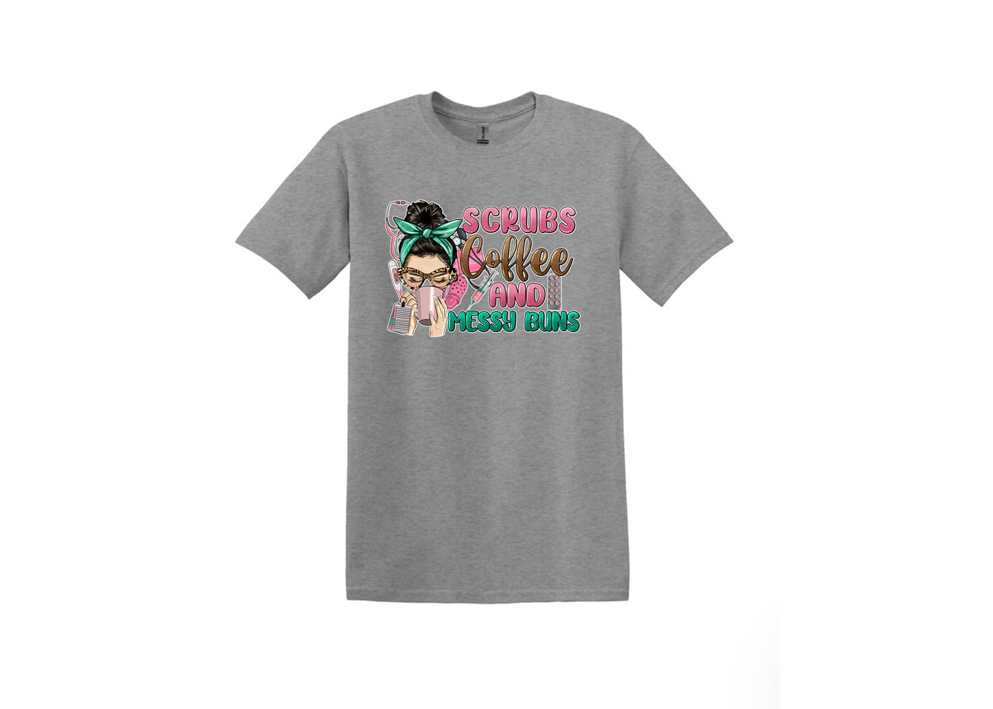 Coffee & Messy Bun Unisex Shirt or Crew