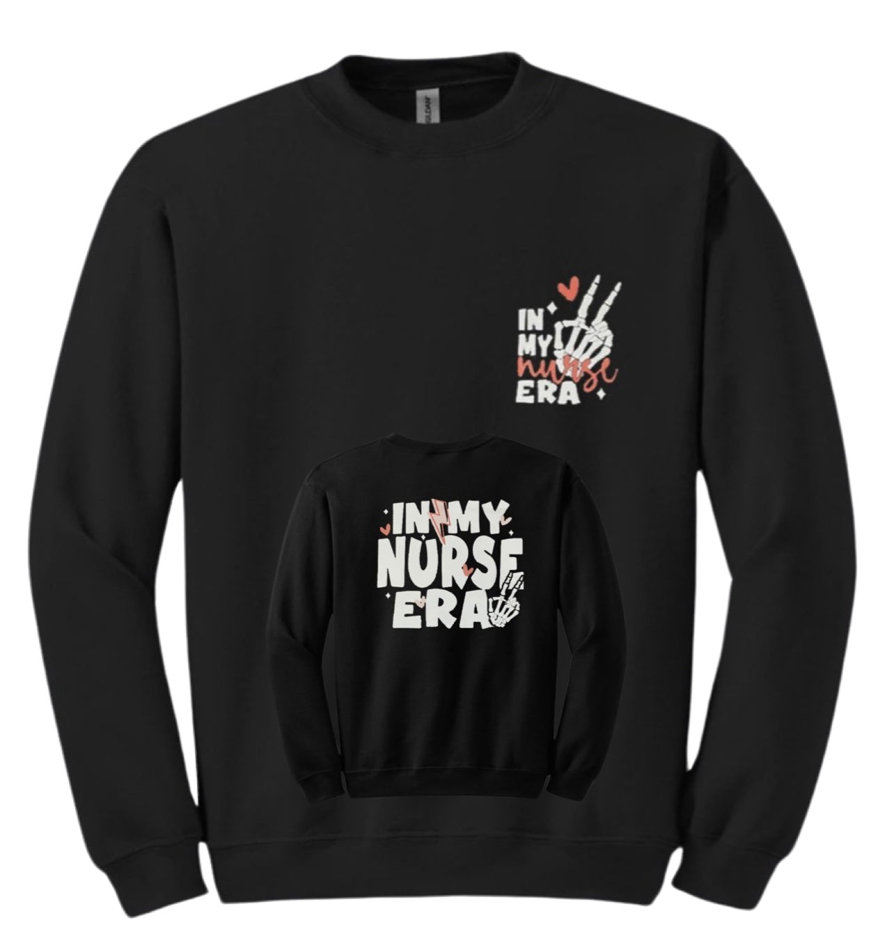 "In My Nurse Era" Front & Back Unisex Shirt or Crew